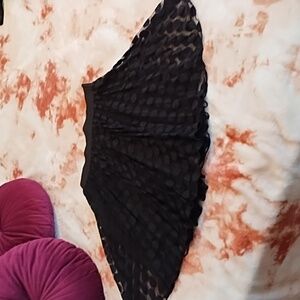 Polka Dot Mesh Lined Skater Skirt